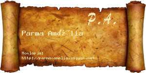Parma Amália névjegykártya